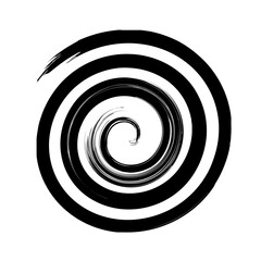 Spiral Line Abstract Grunge Brush Stroke