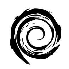 Spiral Line Abstract Grunge Brush Stroke
