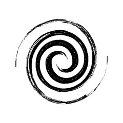 Spiral Line Abstract Grunge Brush Stroke