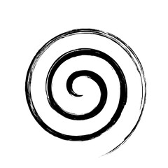 Spiral Line Abstract Grunge Brush Stroke