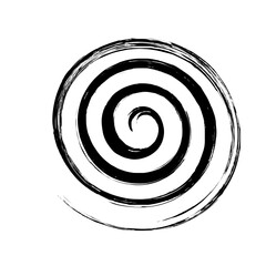 Spiral Line Abstract Grunge Brush Stroke