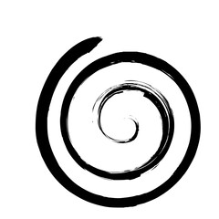 Spiral Line Abstract Grunge Brush Stroke