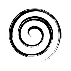 Spiral Line Abstract Grunge Brush Stroke
