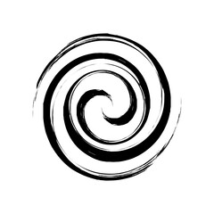 Spiral Line Abstract Grunge Brush Stroke