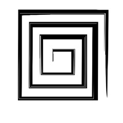 Spiral Line Abstract Grunge Brush Stroke