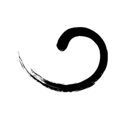 Spiral Line Abstract Grunge Brush Stroke