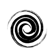 Spiral Line Abstract Grunge Brush Stroke