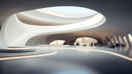 Decorative design luxury modern curve building
