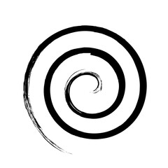 Spiral Line Abstract Grunge Brush Stroke twist spring line