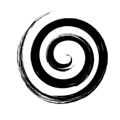 Spiral Line Abstract Grunge Brush Strock