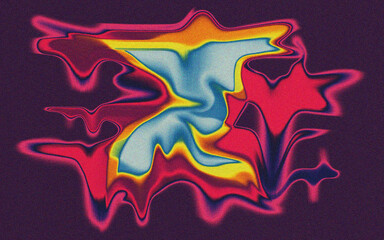 Colorful and abstract liquid smudge background with grainy texture. Fluid ink swirl backdrop design. Suitable for poster, banner, presentation, or magazine.