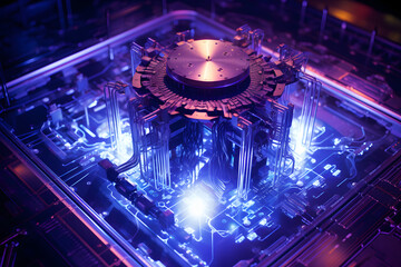 Illustration of an operating quantum computer