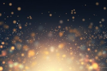 This vector illustration showcases an abstract background with gold bokeh lights and twinkling stars. With its vibrant and captivating design, it's sure to catch your eye.Generative AI