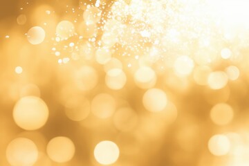 Obraz premium This gold bokeh background sets the festive mood, creating perfect Christmas vibes.Generative AI