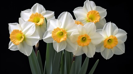 Nature's Artistry Photo-Realistic Large-Cupped Daffodils in Stunning Detail