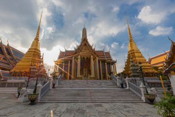 Wat Phra Kaew Temple of the Emerald Buddha, grand palace, Thailand.