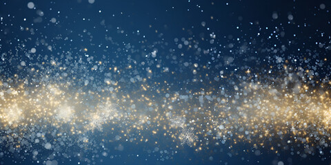 Gold glitter background  , Abstract  and silver bokeh with blue background