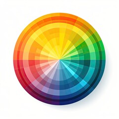 Obraz premium Rainbow Circle in cartoon style on a white background