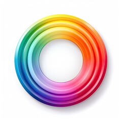 Rainbow Circle in cartoon style on a white background