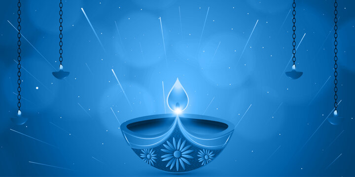 Illustration of Diwali or Deepavali festival background for the celebration of Hindu festival of lights