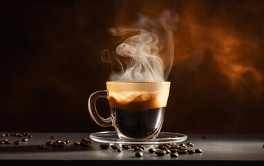 cup of coffee with smoke - Powered by Adobe