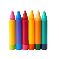 crayons isolated on a transparent background