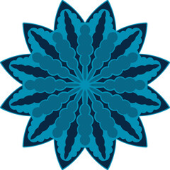 Circular vector pattern. Mandala round ornament.