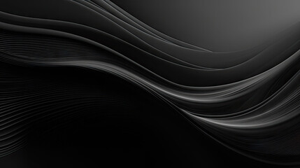 Black Abstract wave Bacground, Black and white background, 3D background