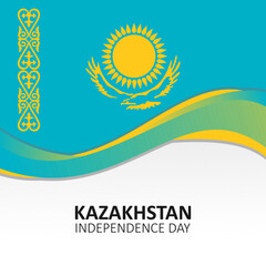 Kazakhstan Independence Day Vector Illustration. Suitable for greeting card, poster and banner. December 16