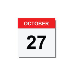 calender icon, 27 october icon with white background