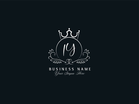 IY, iy Alphabet Luxury Logo, Feminine Iy Logo Letter Vector Icon For You