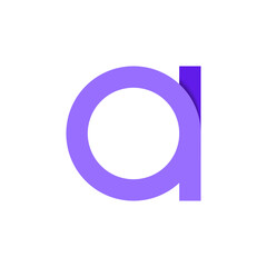 Violet letter A logo on white background - 650676623