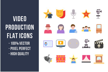 Video Production Flat Icons