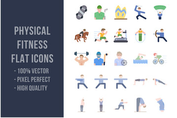 Physical Fitness Flat Icons