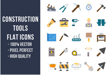 Construction Tools Flat Icons