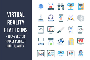 Virtual Reality Flat Icons