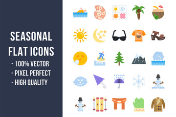 Seasonal Flat Icons