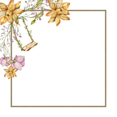 abstract wildflowers. fabulous unusual bright. for postcards, invitations, design