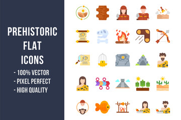 Prehistoric Flat Icons