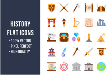 History Flat Icons