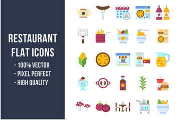 Restaurant Flat Icons
