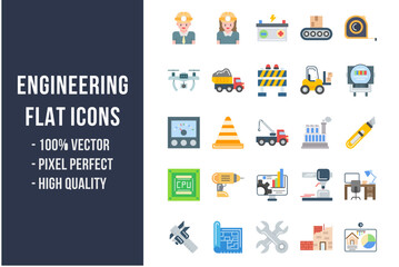 Engineering Flat Icons