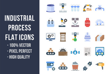 Industrial Process Flat Icons