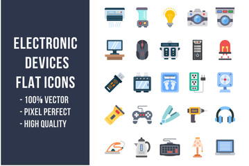 Electronic Devices Flat Icons