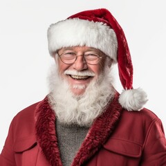 Santa Claus on the white background.