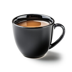 Black coffee cups isolated on PNG background.