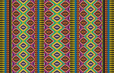 Embroidered old handmade cross-stitch ethnic Ukrainian pattern. Towel with ornament, called rushnyk in vector