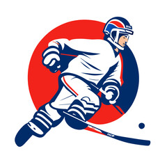 Hockey Player SVG - Sports Illustration for Modern Design