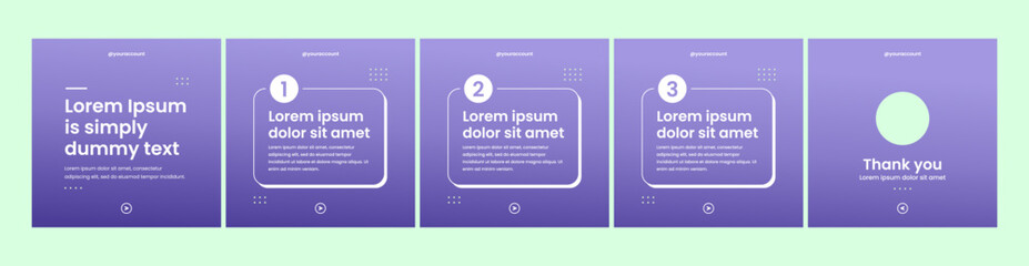 editable carousel template for social media
