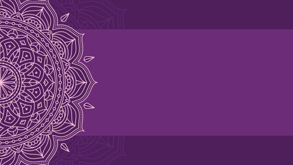 Luxurious Rich Purple Lotus Mandala Simple Blank Vector Background
